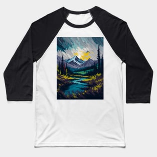 Autumn river and mountains Baseball T-Shirt